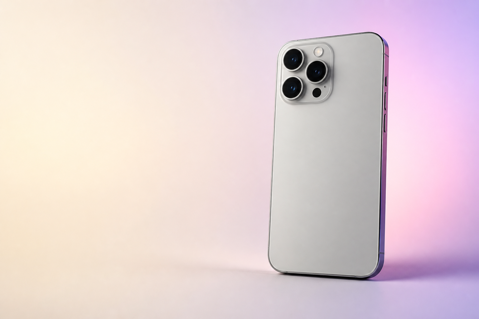 Silver iPhone-style phone